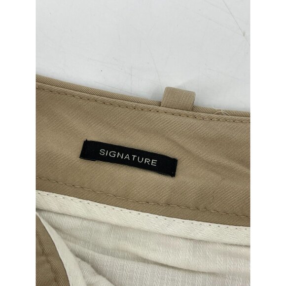 Talbots Petites Women's Flat Front Chino Khaki Crop Pants Back Leg Seam Size 2P - Picture 8 of 14